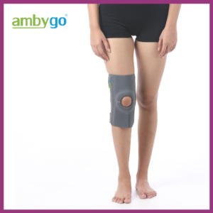 Elastic knee support with Hinges