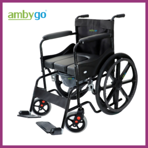 Ambygo Wheelchair with commode mag wheel